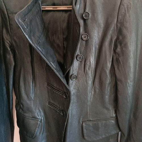 French Connection leather jacket like new, black, medium size