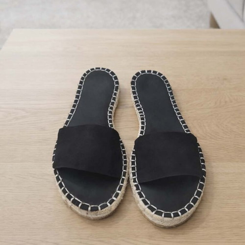 Zara flat espadrilles size 41 like new, black