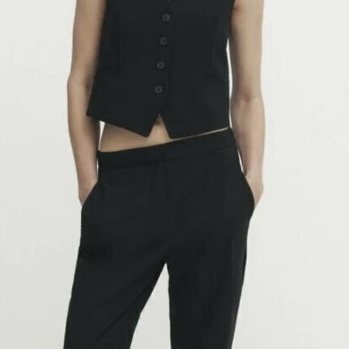 Massimo Dutti vest new, black, size Medium