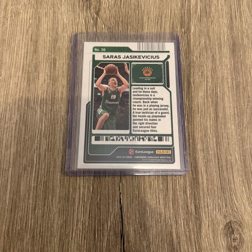 Contenders Panini Saras Jasikevicius 038/299 card like new