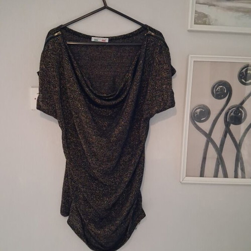 Blouse Madame Shoushou black and gold size M like new