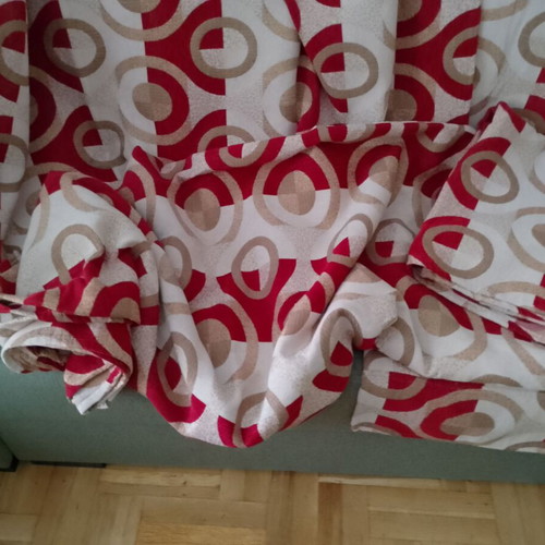 Set of sofa throws for three-seat, two-seat and armchair, thick fabric