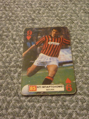 Football card Di Bartolomei Milan used Assoi 1985
