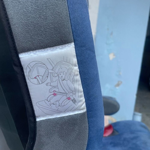 Car seat used blue and gray in very good condition