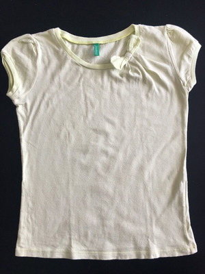 Benetton t-shirt για κορίτσι 6-7 ετών, 100% βαμβακερό, με φιογκάκι