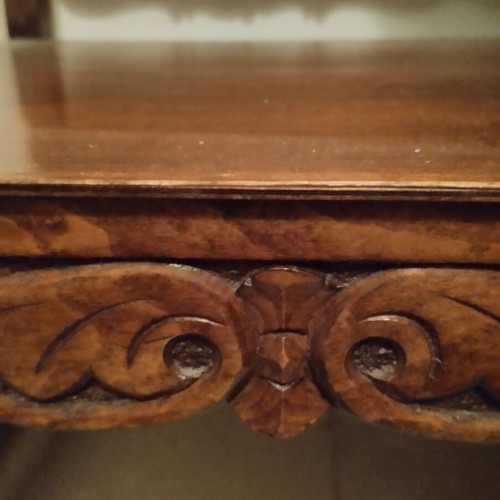 Skyrian Handcarved Two-Seater Sofa like new with Hand-Embroidered Pillows