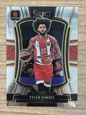 2025-26 Panini Select Euroleague Basketball Card Tyler Dorsey like new