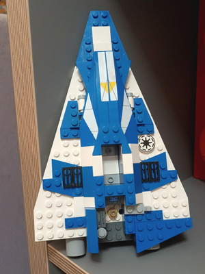 Lego Star Wars Plo Koons Jedi Starfighter used with missing parts