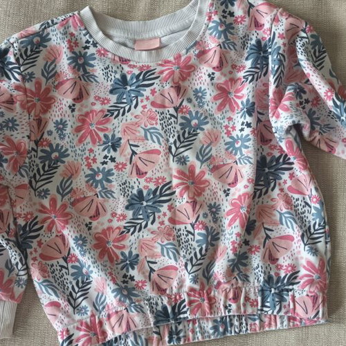 Girls' sweatshirt and sweatpants set like new, ages 2-4, multicolor