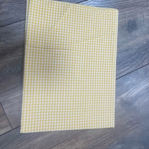 Checked fabric 0.50 x 1.50 like new, yellow