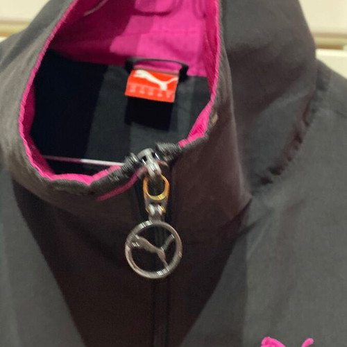 Puma athletic waterproof jacket used, black pink XS