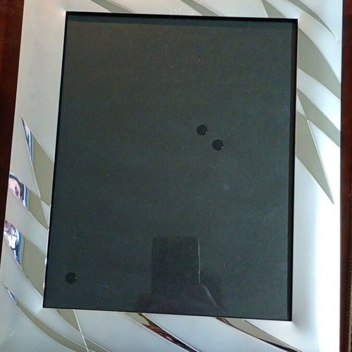 Silver-plated large tabletop photo frame used, 27 x 32 cm