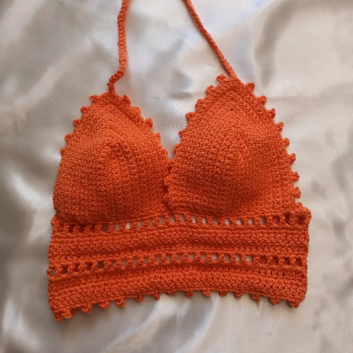 Knitted top new orange size M