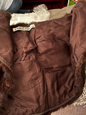 Fur scarf like new, brown