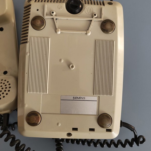 Siemens vintage telephone with rotary dial used