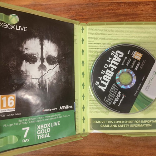 Call of Duty Ghosts Xbox 360 game, good condition