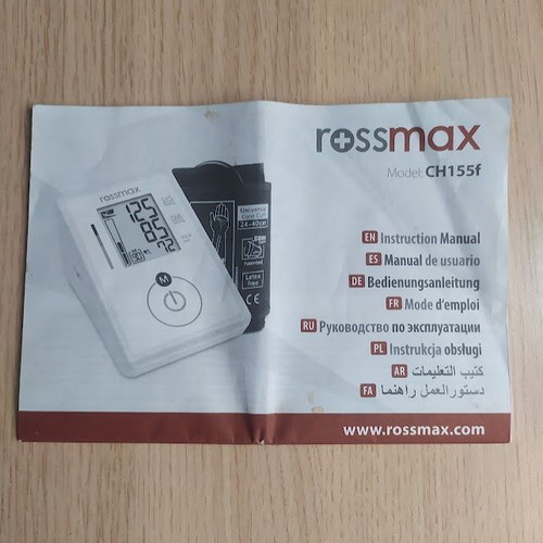 Rossmax CH155f Electronic Arm Blood Pressure Monitor like new
