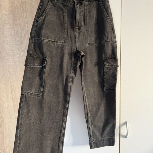 Weekday No38 high-waist grey cargo jeans