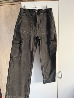 Weekday No38 high-waist grey cargo jeans