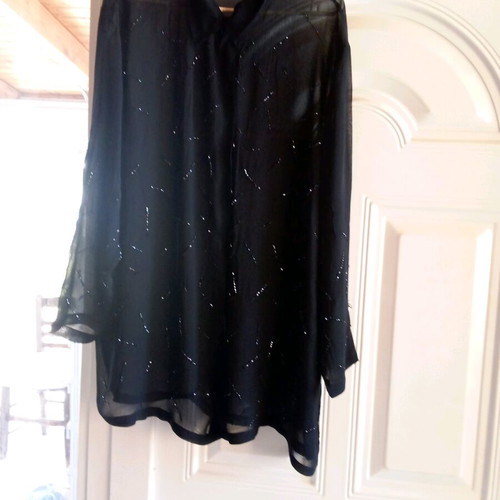 Women's black shirt XL like new with sequins