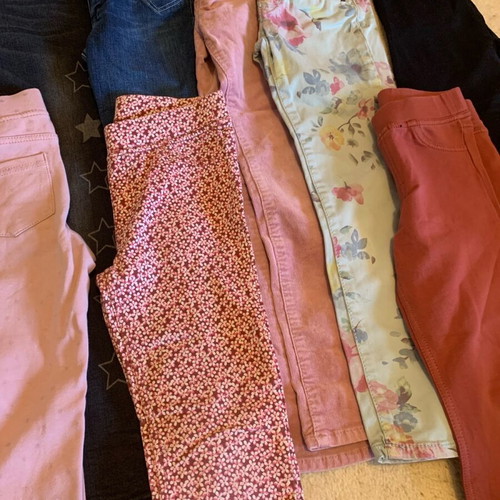 Girls' pants almost unused, pack of 12, ages 5-7