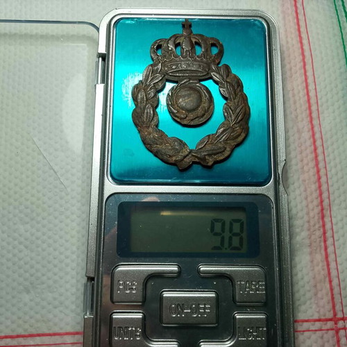 Military copper badge 1912-1922 used, officer's cap emblem