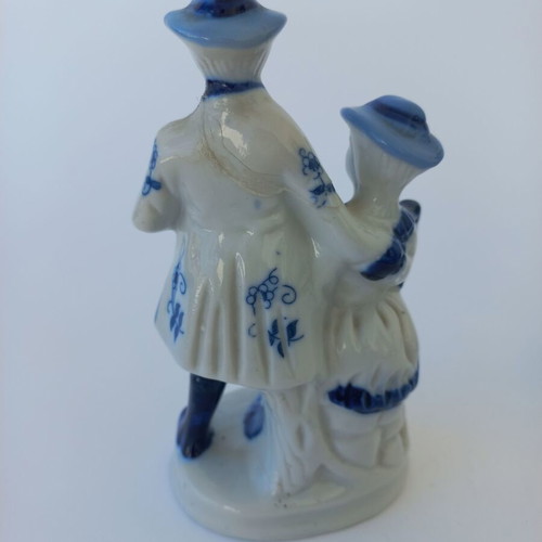 Porcelain figurine with musician couple used, vintage