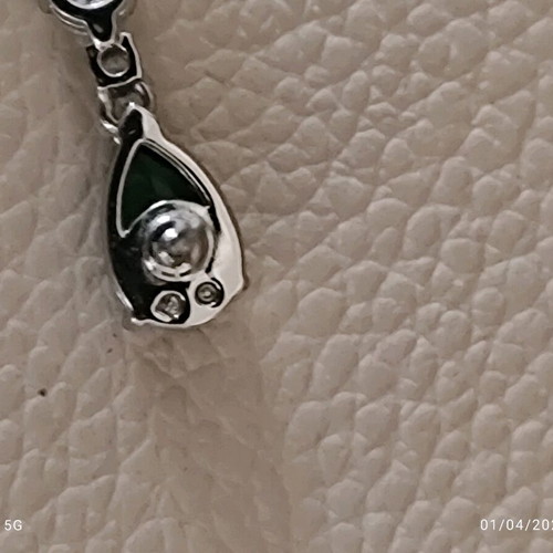 Swarovski long earrings from Rhodium Plated Perfection collection like new