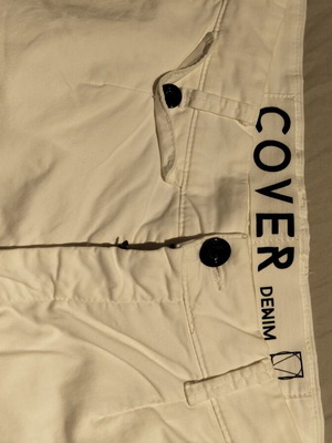 Cover Jeans men's pants used, size 31, white, zipper needs repair