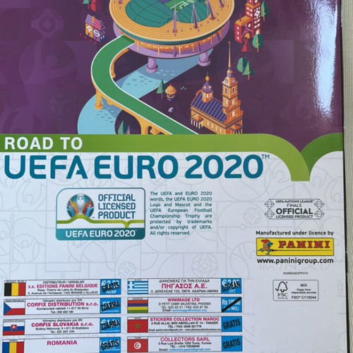 Panini Road to Euro 2020 Album new