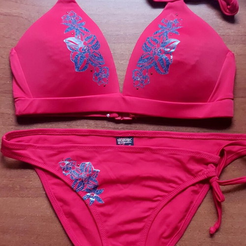 Seaside Beachwear red bikini set, medium
