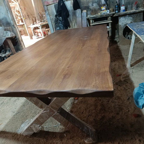 Solid oak wood table made to order, 240x105x76 cm