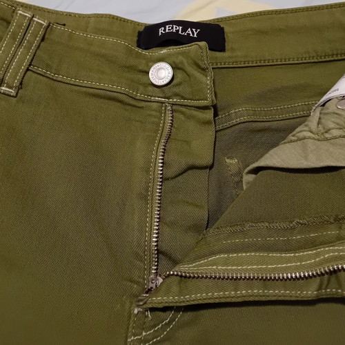 Replay women's cargo jogger pants khaki W26