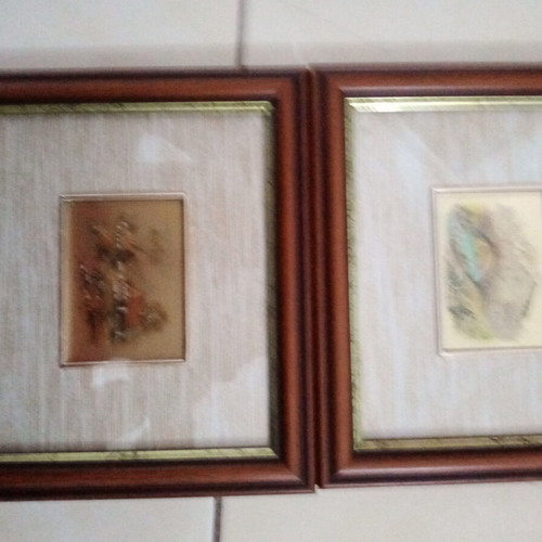 Two frames 18x16 with unique technique like new