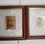 Two frames 18x16 with unique technique like new