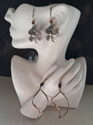 Handmade Long Earrings set new with gift hoop
