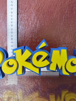 3D Pokemon decorative sign 21x8 cm
