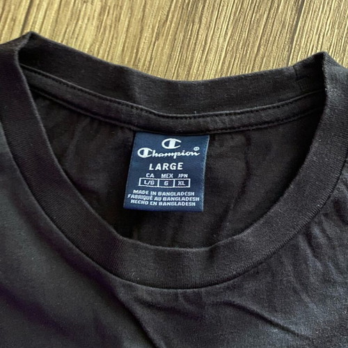 Champion short-sleeve shirt like new, size L, black