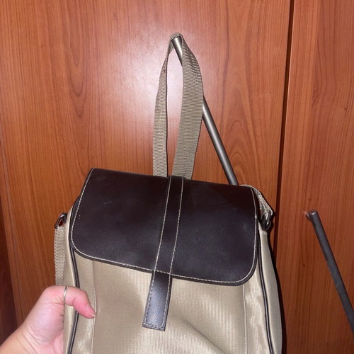 Bag with adjustable strap like new, crossbody black and beige