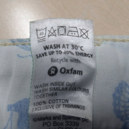Marks & Spencer jeans shorts like new, size 14, white and turquoise