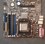 Asus A8V-E SE motherboard used with processor, functional
