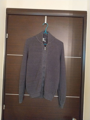 Knitted set with tank top and cardigan Massimo Dutti gray like new, size S