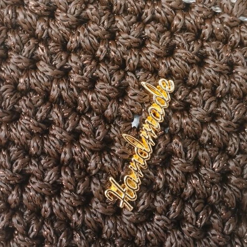 Handmade knitted wallet new, beige brown