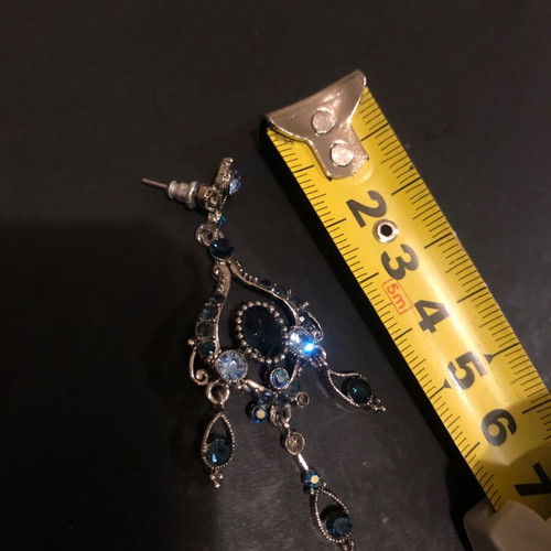 Women's faux earrings with blue-light blue stones like new