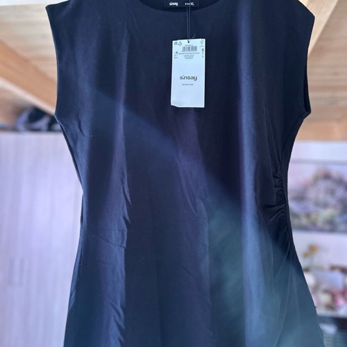 Sinsay black dress new, comfortable for pregnancy XL