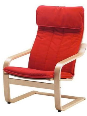 Ikea Poang armchair cover, red