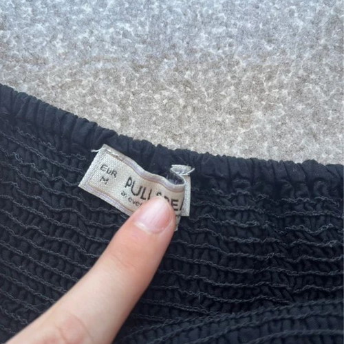 Pull & Bear black mini skirt with lace and floral details