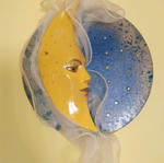 Handmade decorative embroidery hoop with moon new for kids room