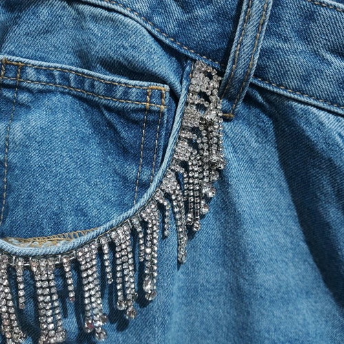 Denim H&M in blue, straight wide fit, size 46, like new
