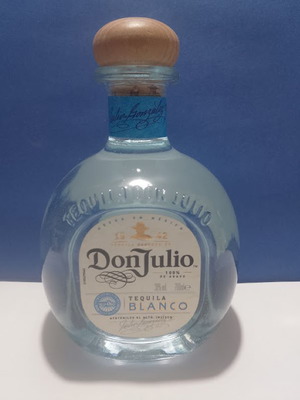 Don Julio tequila bottle like new with tsipouro and 2 shot glasses